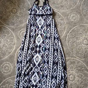 Justice maxi sundress - black/white with sequins!